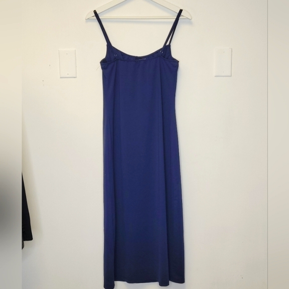 We Wore What From Danielle Burnstein Midi Slip Dress In Navy Size L - Picture 4 of 13